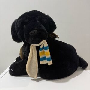 Vintage 1988 Dakin Soft Classics Black Dog w/ Sock 9” Plush – Korea – TAG